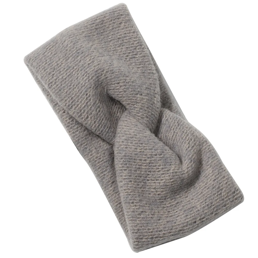 

Fashion Hair Accessories Women Solid Knitting Cross Knot Woolen Warm Headbands Hair Holder Elastic Hairbands Turban Headwraps