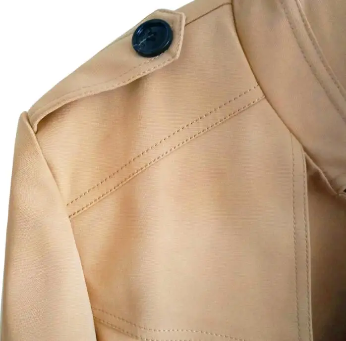 

Hot sell ! khaki Mens trench coats man coat men clothes slim fit overcoat long sleeve 2020 new designer