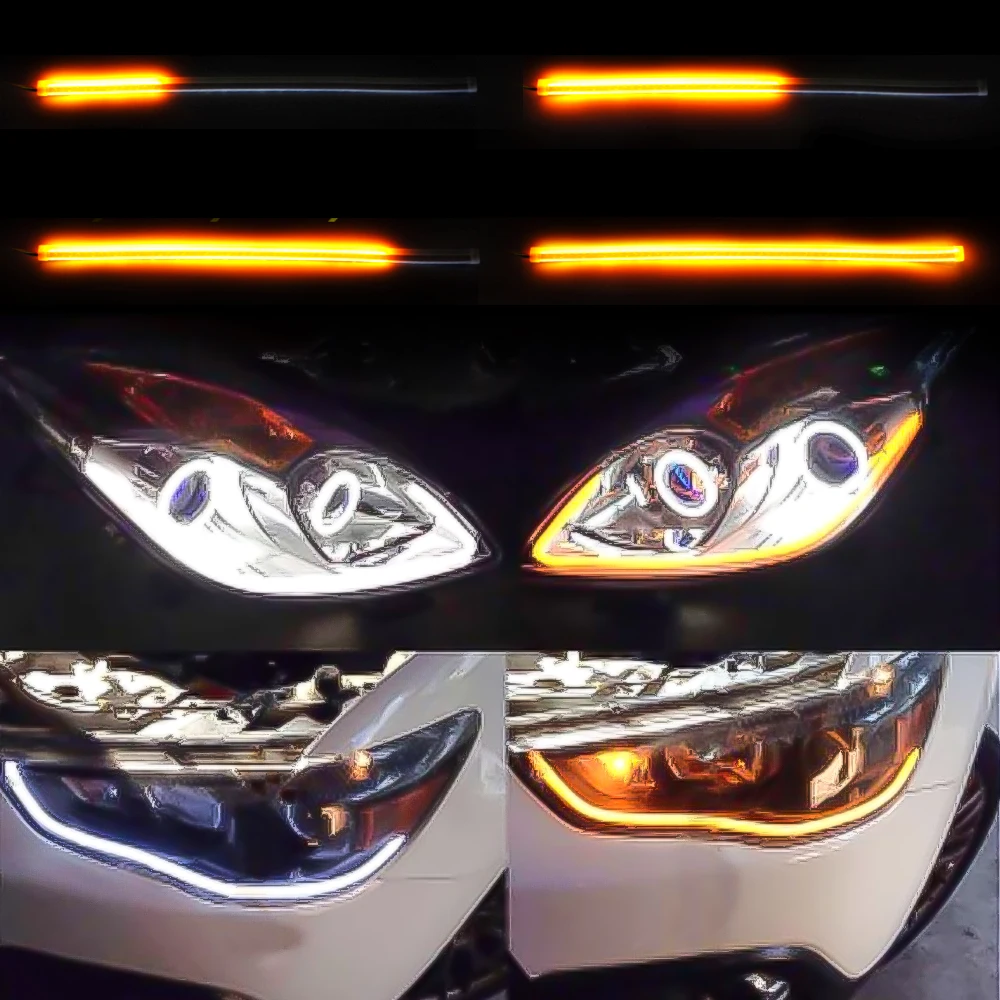 2 шт. светодиодный светильник с гибкой трубкой дневной ходовой ангельские глазки