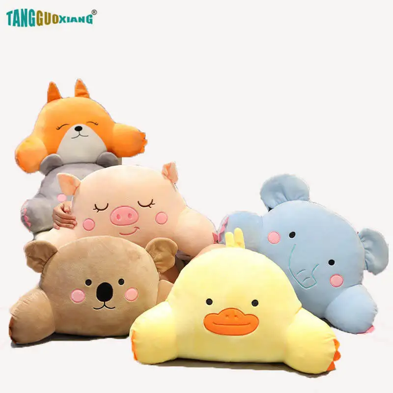 

Cute Bear Pig Cushion sofa Car Chair Backrest Kawaii Lovely Plush Toys Pillow baby Sleep Partner Kid Xmas Gift Home Decoration