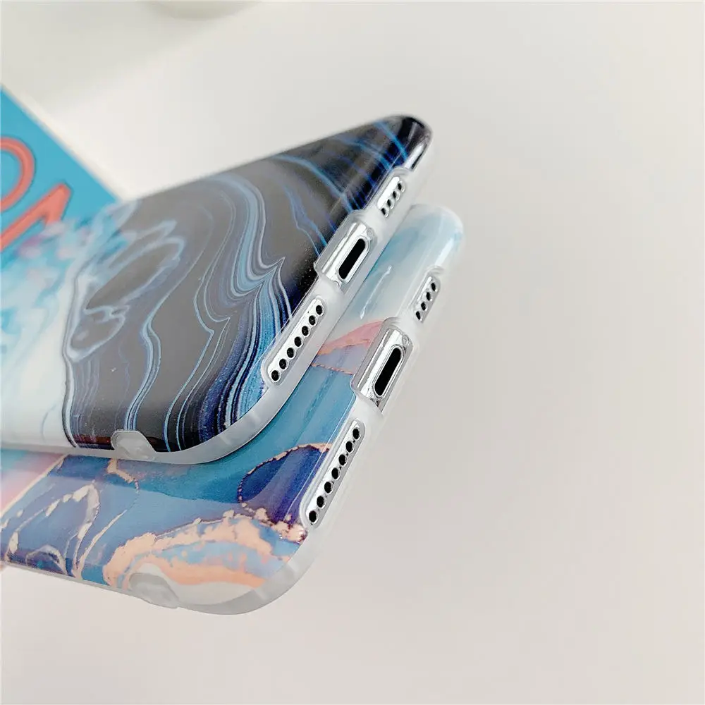 

Marble Silicone Phone Cases For Coque iphone 12 Mini 11 Pro Max X XR 8 7 Plus XS Max SE 2020 Case Cover Soft TPU Back Funda