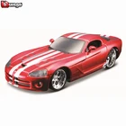 Модель автомобиля Bburago 1:32 Dodge Viper SRT 10, модель из сплава, оргстекл, пылезащитный дисплей, посылка упаковка, сбор подарков