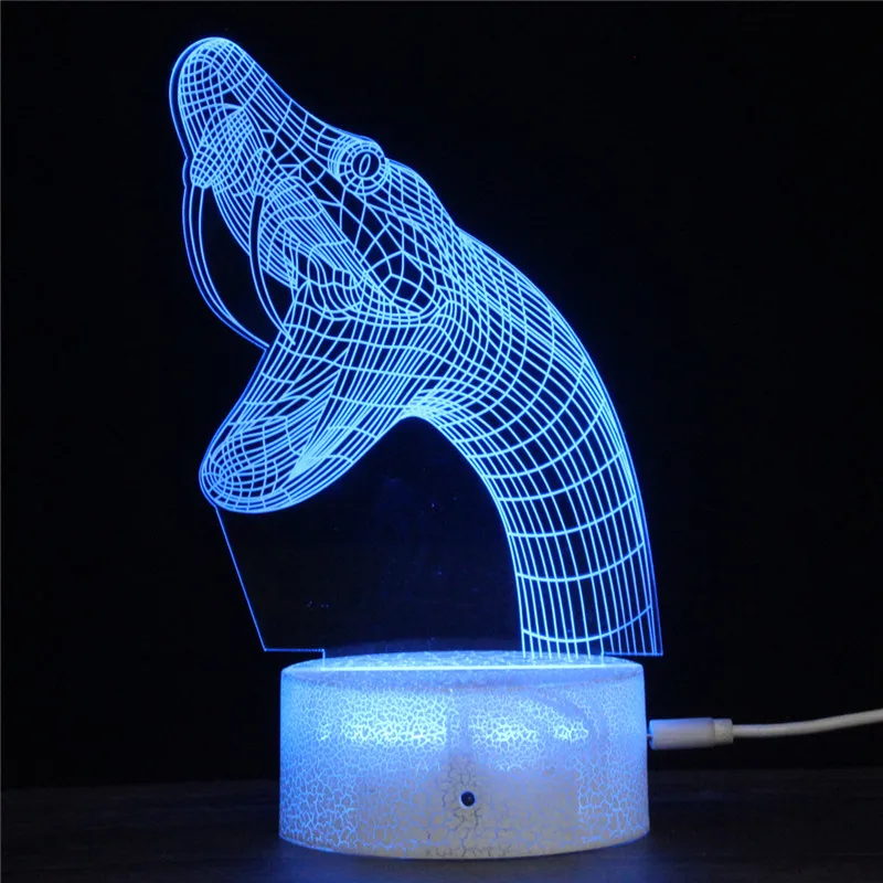 

Snake Head Poison Fang Cruel LED 3D Beast Viper LOGO Acrylic Night Lamp Light Touch and Remote Lamps Lights Decoration Mylamp