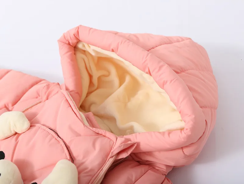 30 degrees cold Winter warm Baby girl Clothes New born Style Baby Rompers Baby Boys Jumpsuits cute Cartoon Infant Overalls