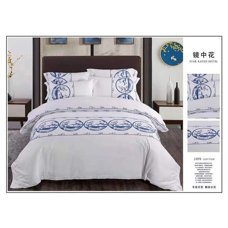 3/4Pcs Grey white Bed Sheet Pillowcase Duvet cover set Luxury 60S Egyptian cotton queen king double size Bedding linen | Дом и сад