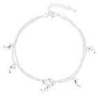 Новый милый браслет на ногу с серебряным покрытием в виде дельфина, женские модные простые сексуальные аксессуары для ног