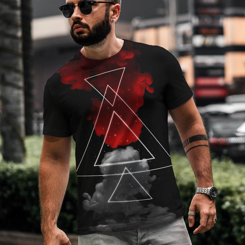 

2021 new best-selling fashion men's 3D printing unisex fashion street hip-hop T-shirt