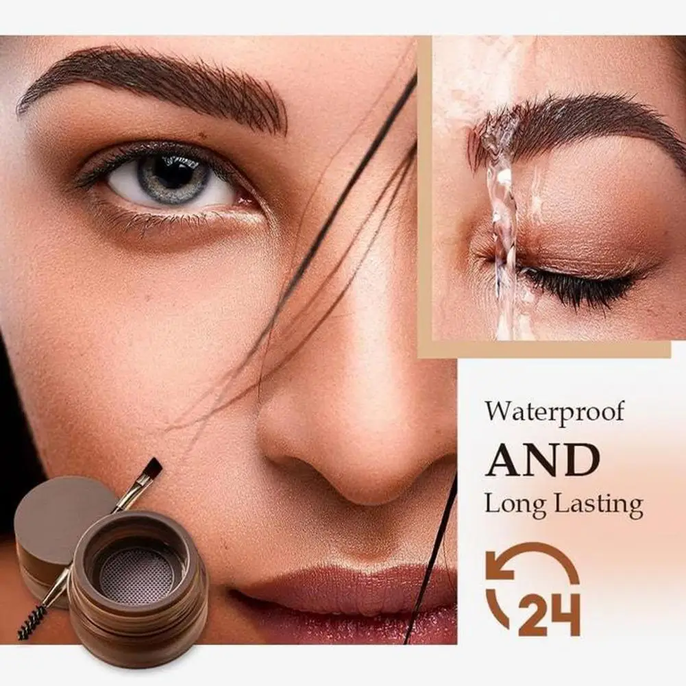 6.2g Eyebrow Cream Waterproof Air Cushion Design with Brush Long Lasting Double Headed Pencil for Women | Красота и здоровье