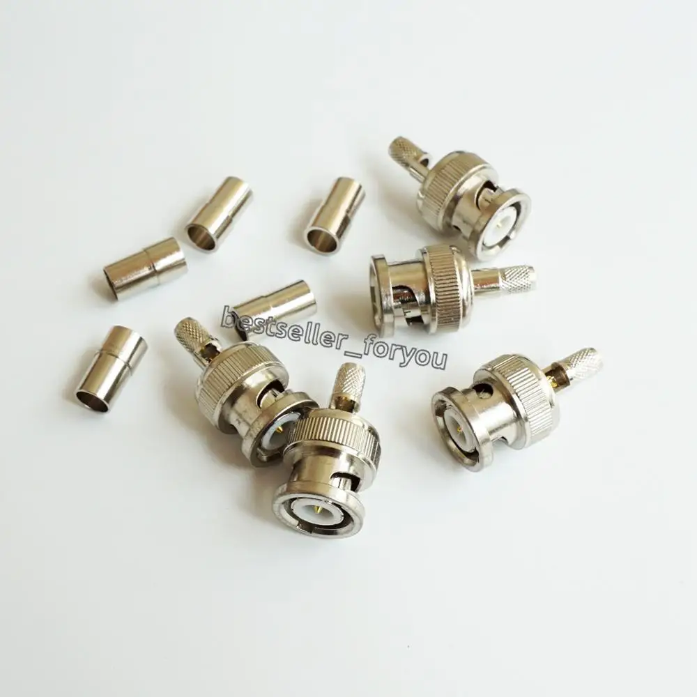 BNC male Q9 plug window crimp For RG58 RG142 LMR195 RG400 cable RF Connector | Обустройство дома