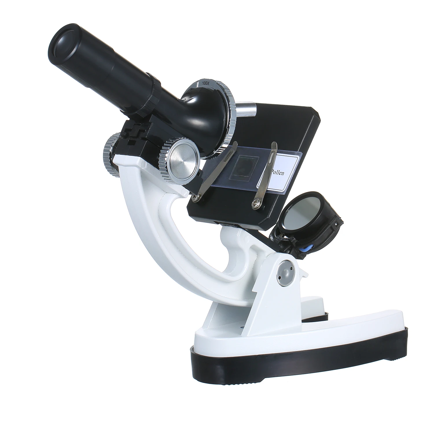 

Children' s Digital Microscope Kit Large Eyepiece High Power Metal Microscope with Light Source Experiment Microscopic Magnifier