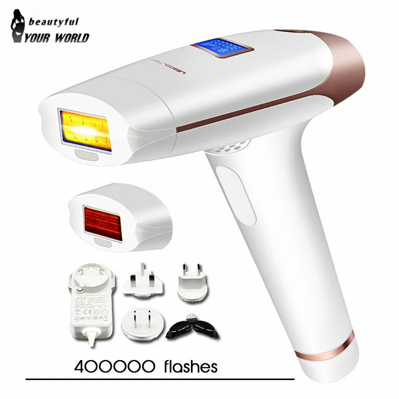 T009i-400000 pulses Lescolton IPL лазерный эпилятор для удаления волос с ЖК-дисплеем T009i лазерный постоянный триммер для бикини Электрический лазерный эпилятор - Цвет: T009i-400000 pulses