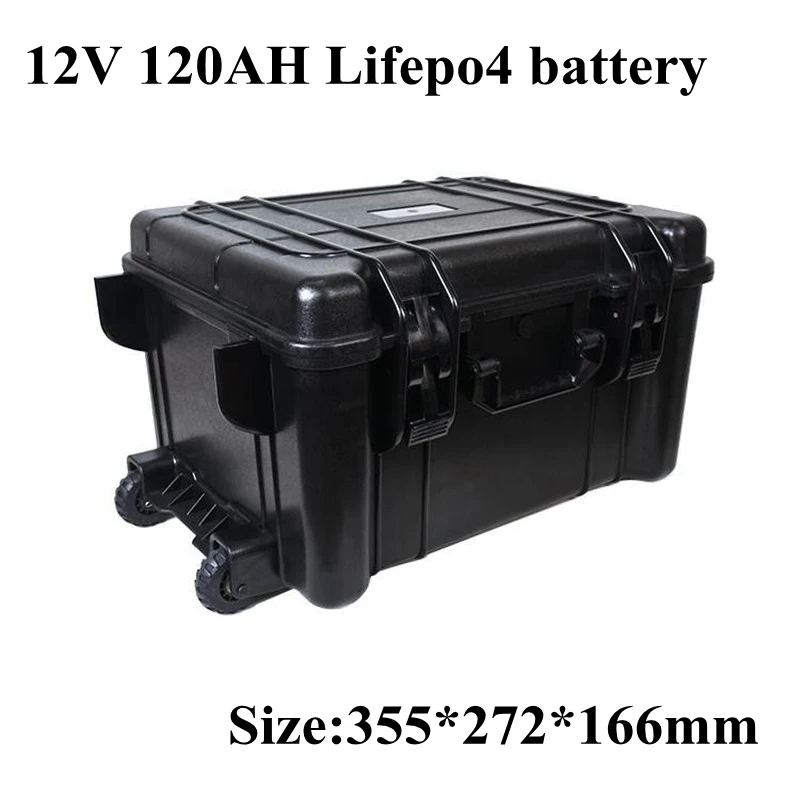 Аккумулятор Lifepo4 12 в 120 Ач + чехол 10 А зарядное устройство для электрического