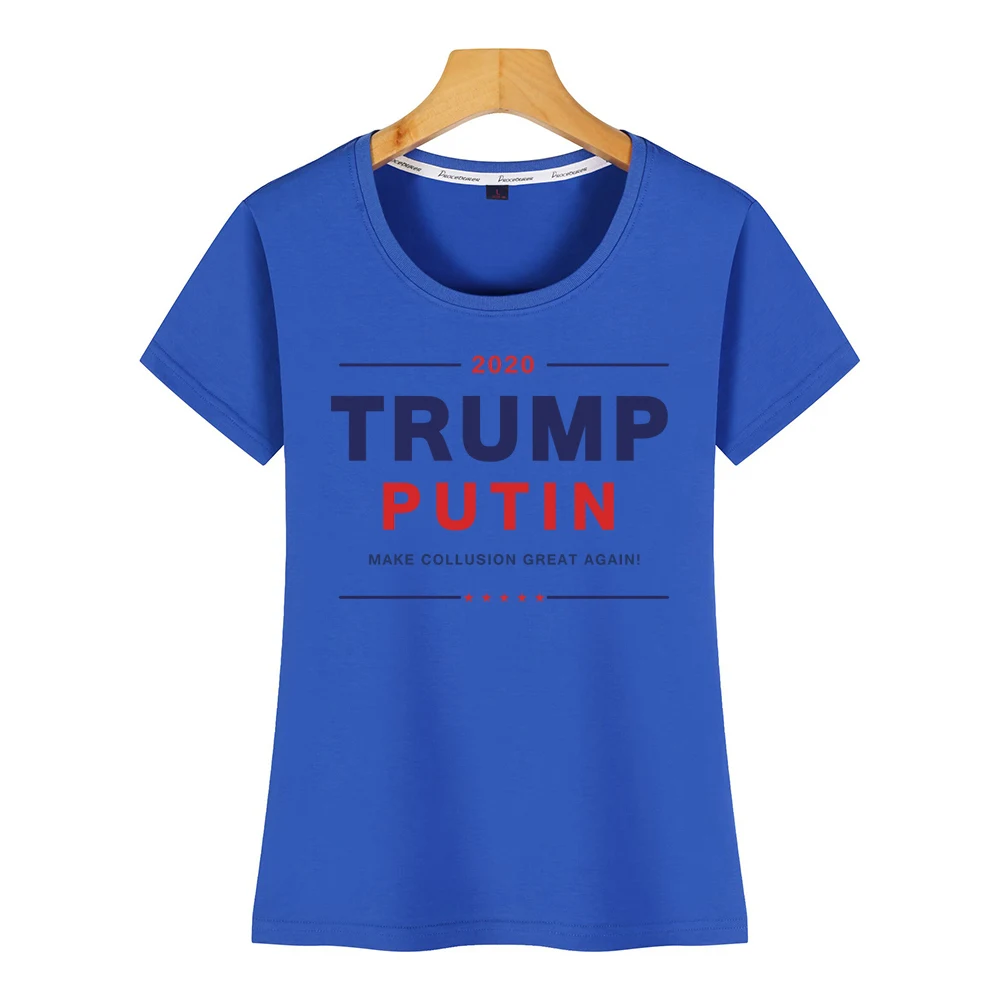 Женские топы футболка с изображением Трампа Путина 2020 забавная женская принтом