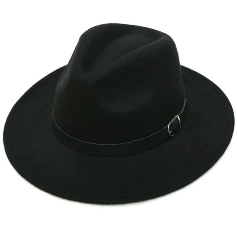 2019 Топ Джаз Шляпа Fedora для мужчин и женщин Имитация шерсти зимние женские фетровые