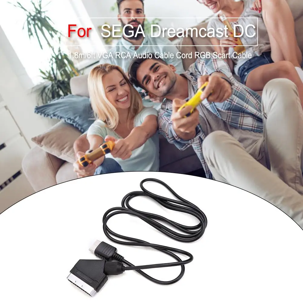 1 8 м/6 футов VGA RCA аудио кабель Шнур RGB Scart для SEGA Dreamcast DC игровой Замена