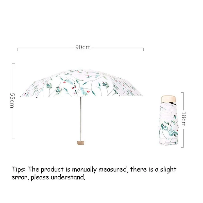 Ультра-светильник зонт от солнца мини плоский в пять раз Солнцезащитный