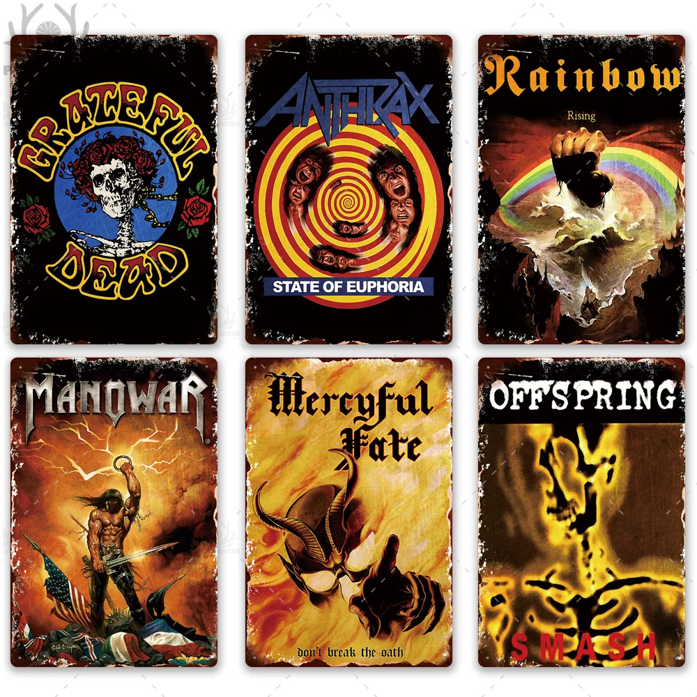 Металлическая вывеска рок группы металлический постер Оловянная табличка
