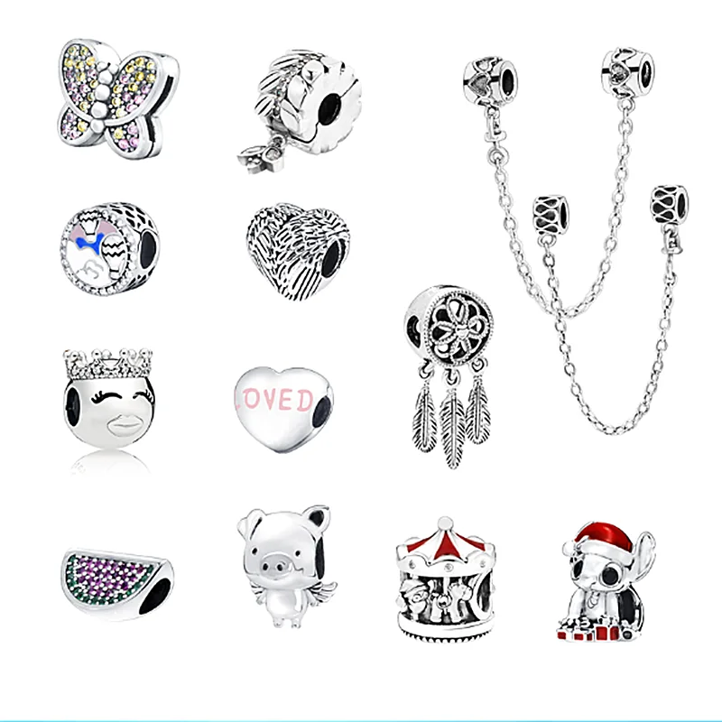 2019 классические бусы любовь/сердце Шарм Подходит оригинальный Pandora талисманы
