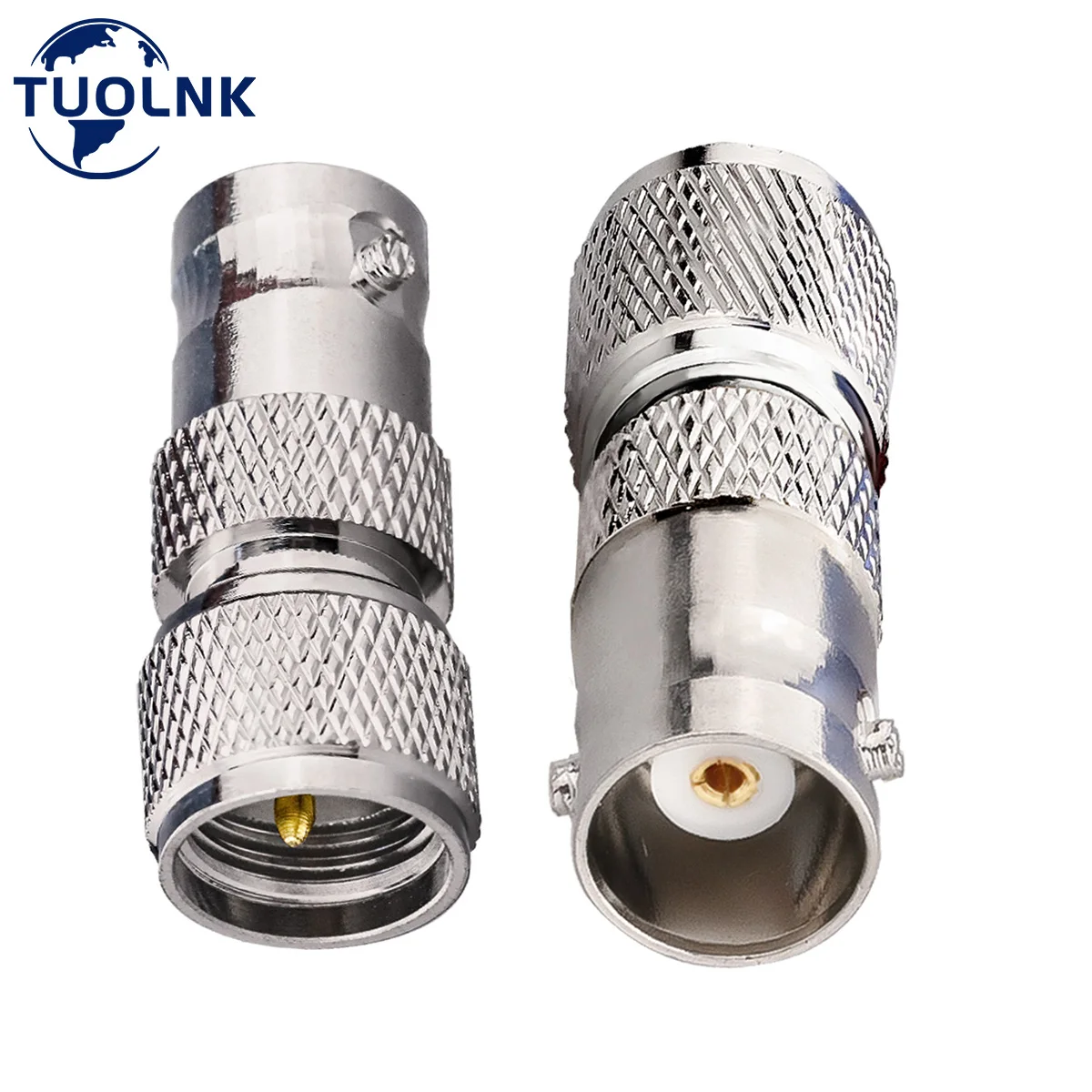 

2pcs/Lot BNC Female Plug to Mini UHF Male Jack RF Coaxial Antennas Connector Mini UHF to BNC RF Coax Adapter