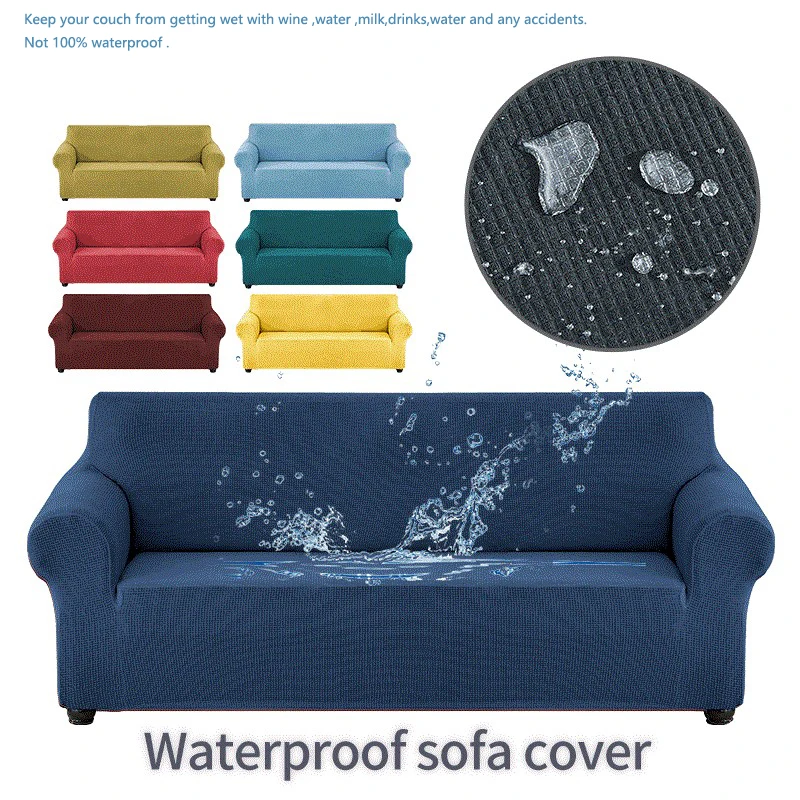 

ARICK Waterproof/Dustproof Fleece Solid Color Sectional Sofa Covers for Living Room Elastic Stretch L Shape Need Buy 2pieces
