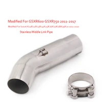 motorcycle middle link tube connect 51mm exhaust pipe system for suzuki gsxr600 gsxr750 k11 k12 k13 k14 k15 k16 k17 k18 k19 k20