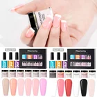 Маникюрный набор для дизайна ногтей, пудра-активатор для топового и базового покрытия во французском стиле, для домашнего маникюра сделай сам