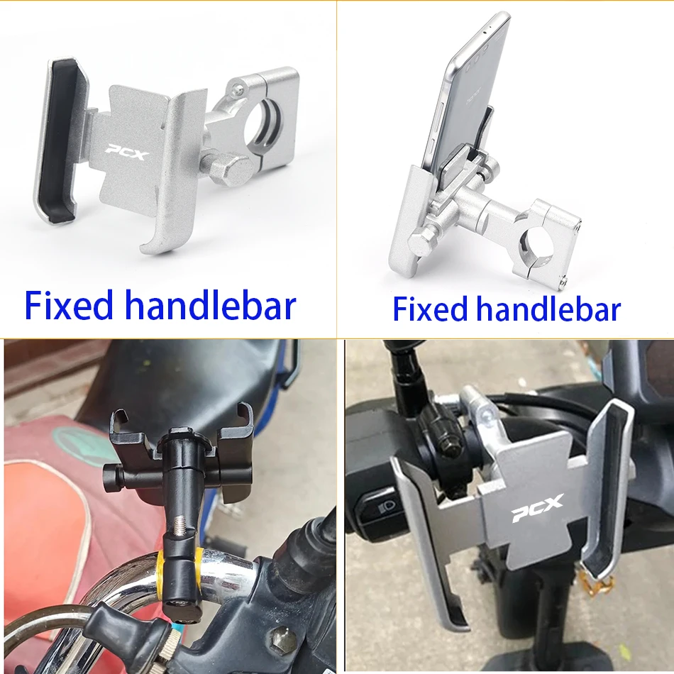 motorcycle accessories handlebar mobile phone holder gps stand bracket for honda pcx150 pcx125 pcx160 pcx 150 125 160 free global shipping