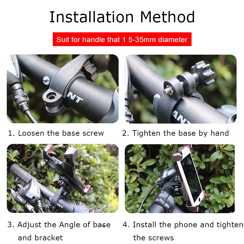 

Automatic Expansion Motorcycle Bike Bicycle Handlebar Mount Holder for Cell Phone GPS Stand Mechanical Holder For 3.5-6.5 inch