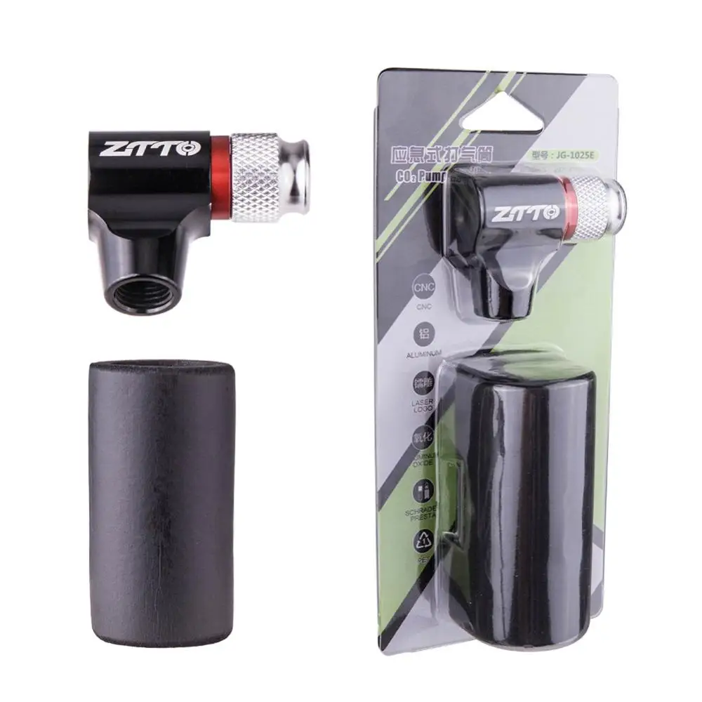 

Mini Fiets Pomp CO2 Air Nozzle Aluminium Klep Adapter Op Voor Weg Mountainbike Pomp Av Fv Quick Opblaasbare fles Ventiel