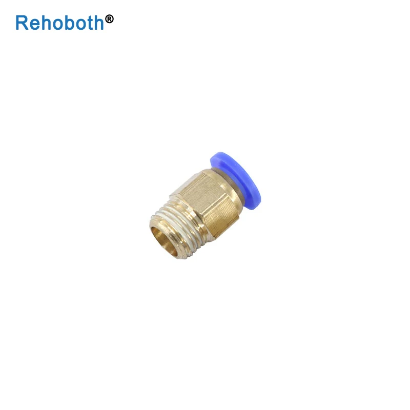 PC Series Blue Pneumatic Quick connector Inlet Pipe Joint 38-1 Brass 304 Stainless Steel Circlip External Thread Connector | Обустройство