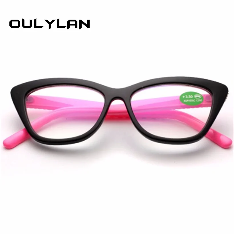 

Oulylan Cat Eye Reading Glasses Women Trendy Double light Eyeglasses for Ladies Classic Reading Hyperopia Presbyopia Eyewear