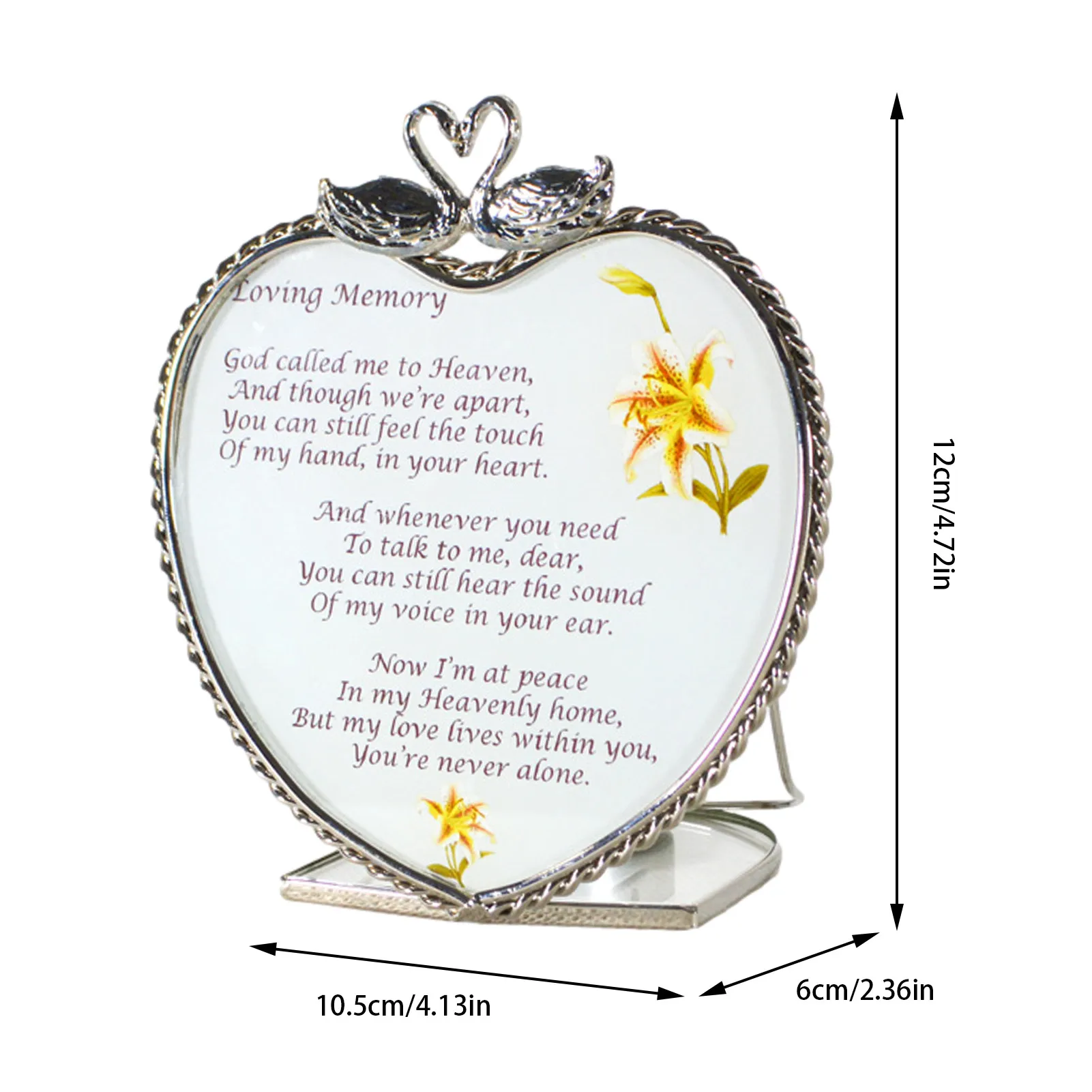 

Heart-shaped Glass Candlestick Angels Prayer Blessing Memory Of Love Alloy Candle Holder Home Room Decorations