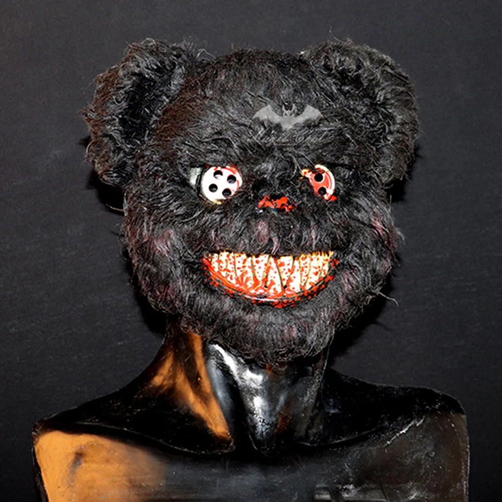 Новинка 2019 маска на Хэллоуин кровавый медведь ужасная длинные плюшевые ПВХ маски