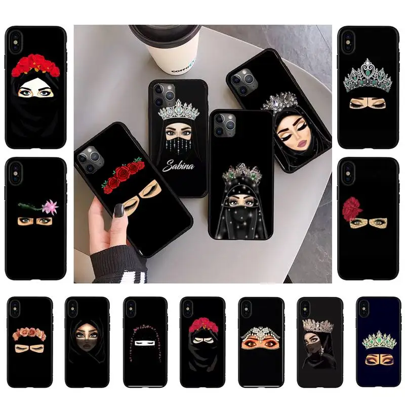 

Islamic Girl Muslim Women eyes Phone Case For iPhone 11 8 7 6 6S Plus X XS MAX 5 5S se 2020 11 12pro max XR Back Coque