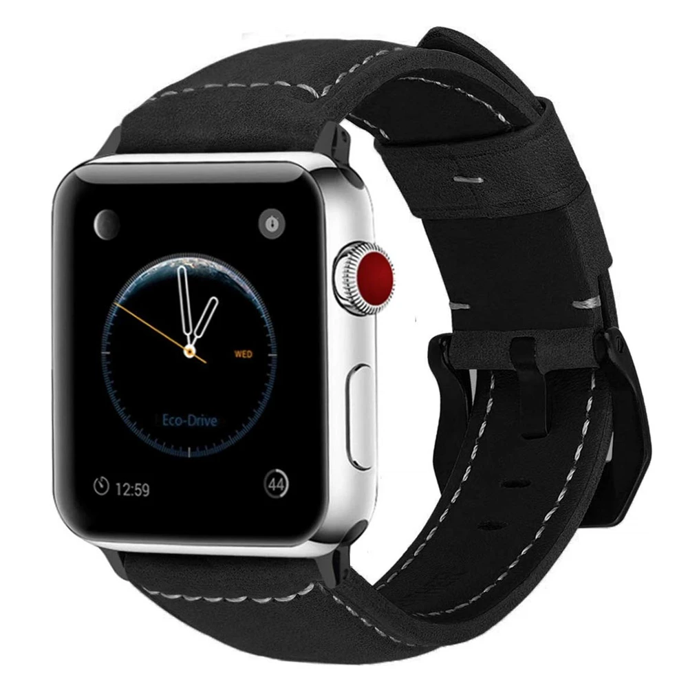 Ремешок сменный из натуральной кожи для Apple Watch series 4 браслет iwatch 5 40 мм 44 мм|Ремешки
