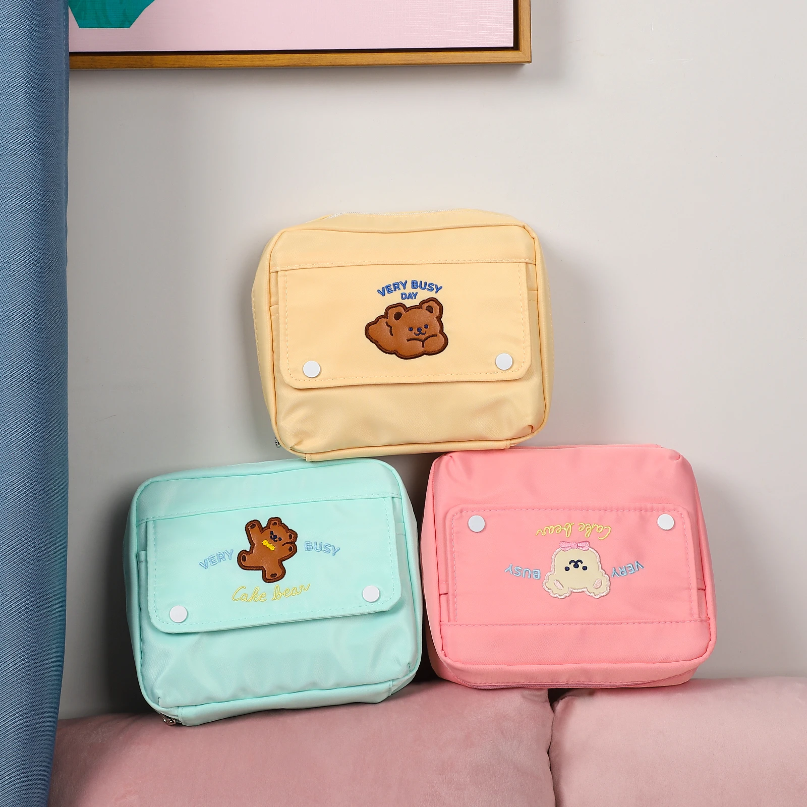 Холщовая Сумка JIANWU с мультяшным медвежонком сумка для хранения в руку кавайные