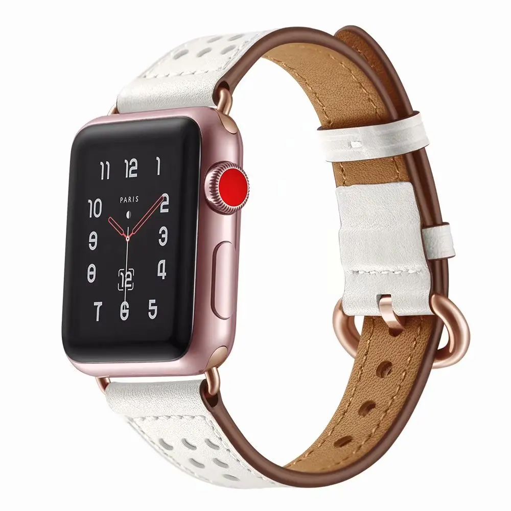 Горячая ремешок для Apple Watch 38 мм 40 мм из натуральной кожи петлевой пряжкой браслет ремешок для iWatch серии 4 3 2 1 ремешок для часов