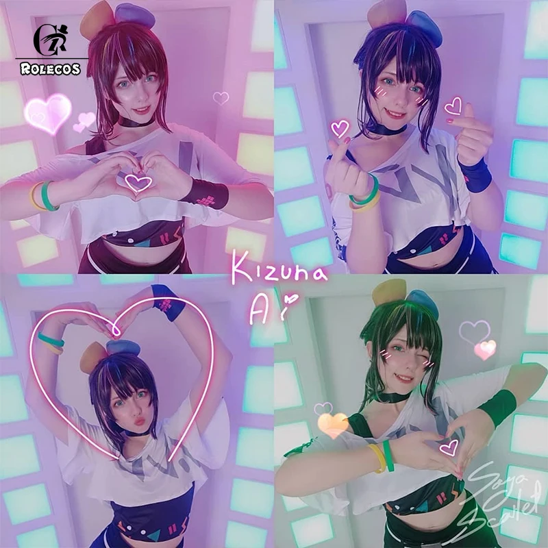 ROLECOS аниме первый Virtual YouTuber Косплей Костюм Kizuna AI костюм Hello World униформа женский