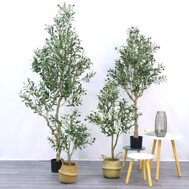 Simulaci&oacute;n de olivo en maceta para el hogar, planta verde falsa para interior, Hotel, oficina, fotograf&iacute;a, bons&aacute;i verde Artificial, 90cm-5
