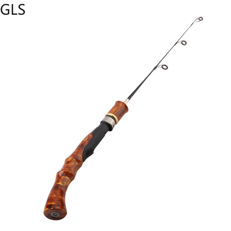 

Brand New 30/40/50/60CM Fiberglass Ice Fishing Rod high quality Spiral Wheel Seat Durable Rod Fishing Tackle