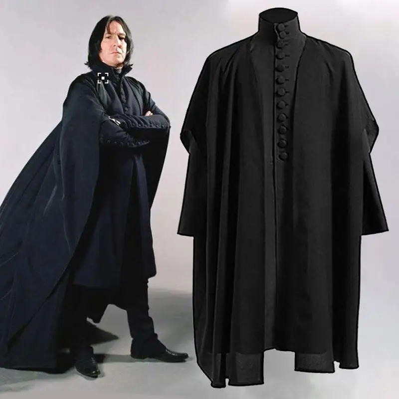 

Dark Professor Severus Snape Cosplay Costumes For HalloweenBlack Capes Jacket