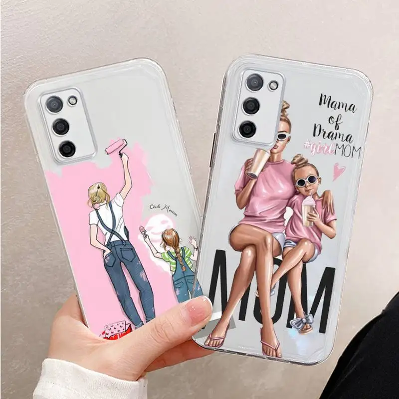 

Super Dad Mom Baby Girl Family Phone Case For Xiaomi Mi 11 Ultra Lite 10 Redmi Note 9 8 7 9a K30S K40 Pro Transparent Coque