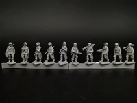 172 scale die cast resin figure world war ii german marching infantry 10 character scene model kit unpainted free shipping