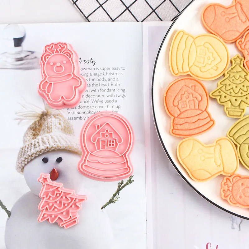 6 шт Рождество печенья симпатичная форма для выпечки DIY помадка кондитерские