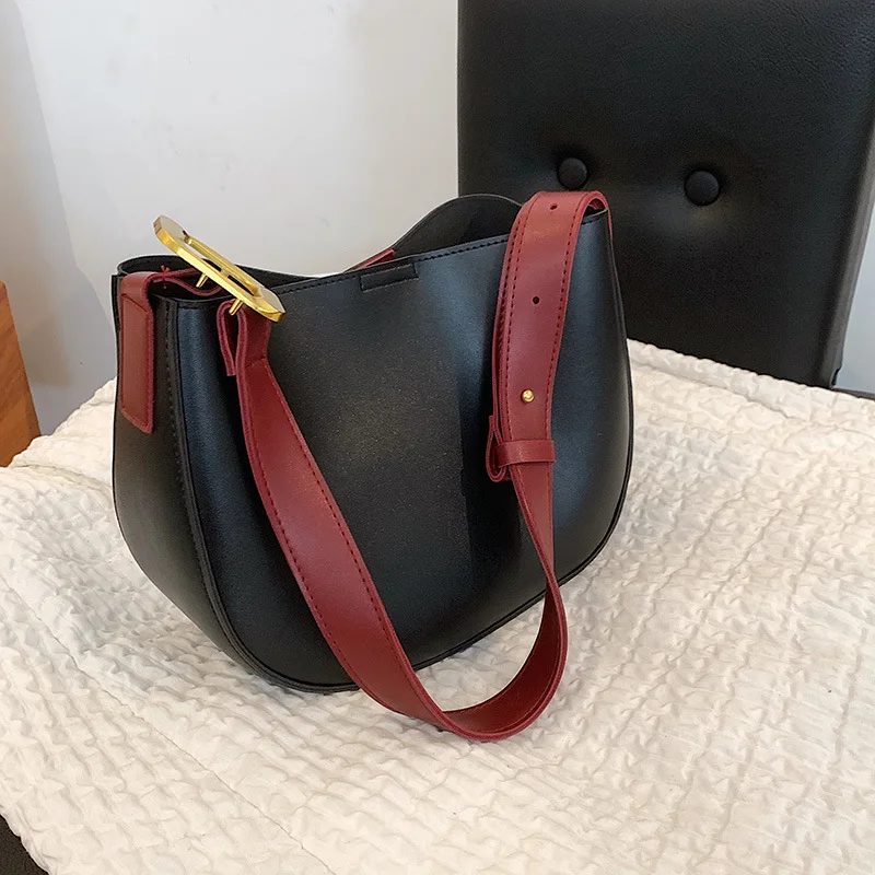 

Осенняя модная сумка-мессенджер в стиле ретро, трендовая сумка-мешок на одно плечо, маленькая сумка из искусственной кожи, новинка 2021, женск...