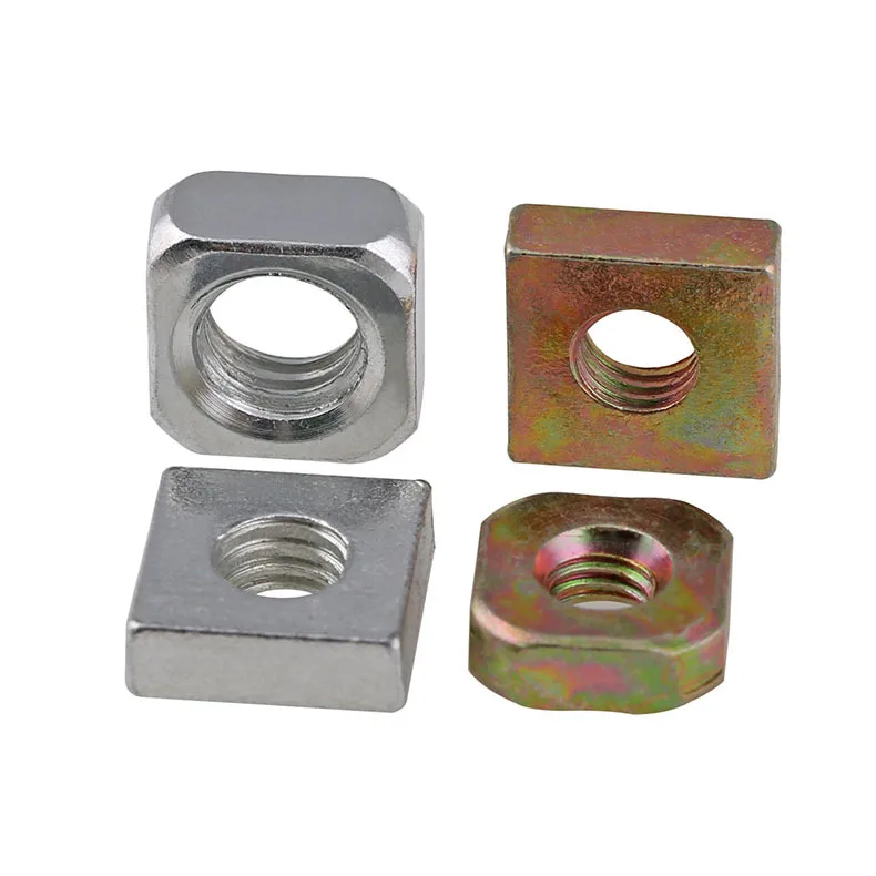 Квадратная гайка оцинкованная никелированная квадратная высокая прочность