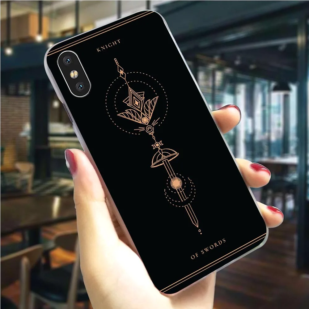 Жесткий чехол для телефона с татуировкой в виде карт Таро iPhone XR Xs Max X 6 6S 8 Plus 7 5S 5 SE 11