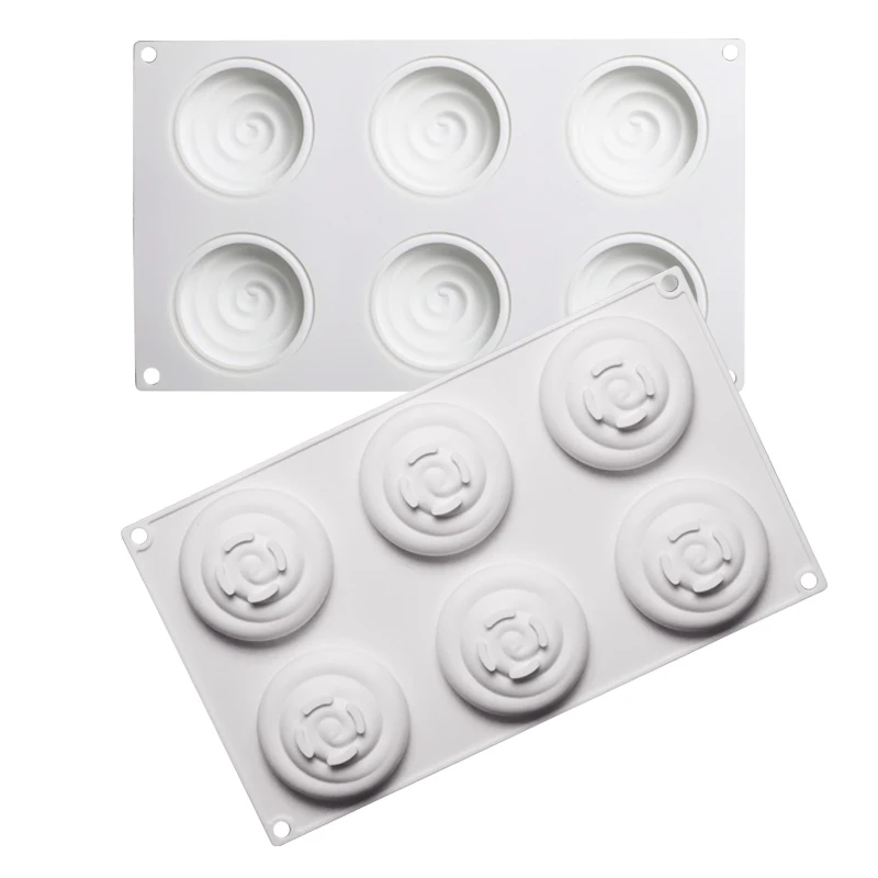 6 отверстий волновой формы трюфели шоколадные конфеты силиконовые для