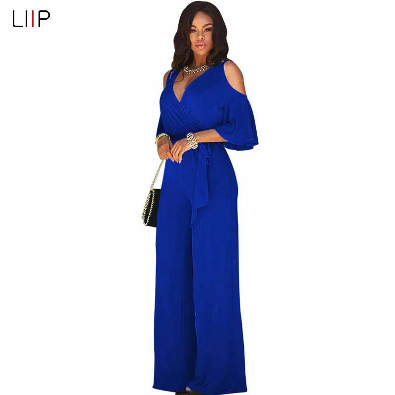 summer sexy bodycon jumpsuit boho harem jumpsuit rompers womens jumpsuits LIIP body women plus size 3186