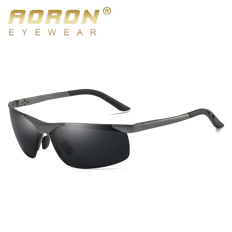 Солнцезащитные очки AORON мужские/женские UV 400 поляризационные в металлической
